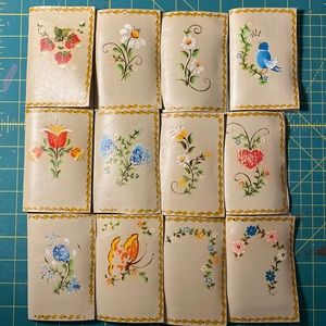 Vintage Hand Painted Bridge Score Booklets